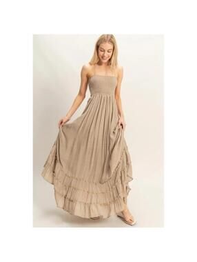 HYFVE Smocked Halter Maxi Dress